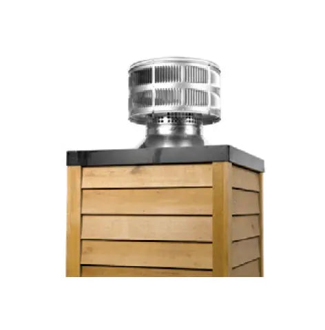 HHT Round Termination Cap with Storm Collar for SL300 Wood Burning Chimney Pipe