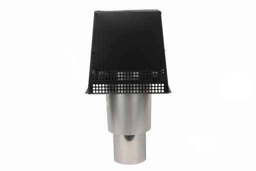 HHT Black Trapezoid Termination Cap for SL300 Series Wood Burning Vent Pipe
