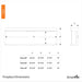 SimpliFire Triton Linear Electric Fireplace Product Dimensions