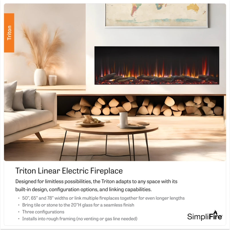 SimpliFire Triton Linear Electric Fireplace Overview