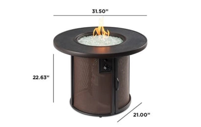 The Outdoor Greatroom Company Stonefire Round Gas Fire Pit Table