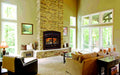Hearthstone Stoves WFP100 Zero Clearance Wood-Burning Fireplace with Capaccino Finish in Living Room