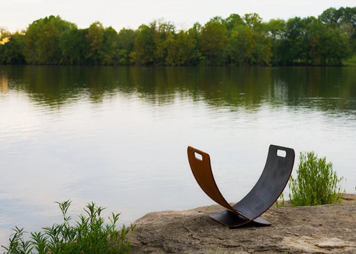 Fire Pit Art Wings of Flight firewood rack