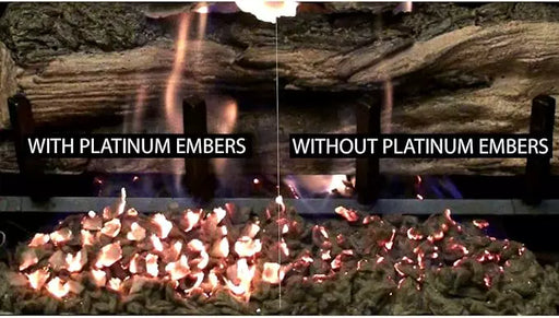 Empire White Mountain Hearth Platinum Embers Before and After