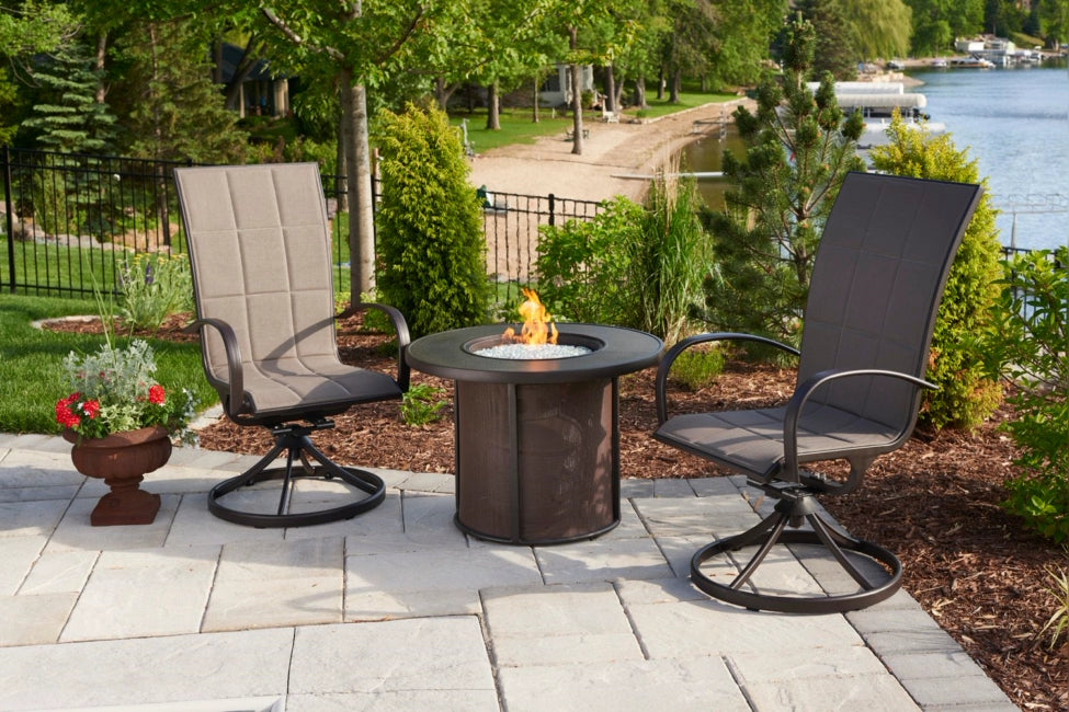 The Outdoor Greatroom Company Stonefire Round Gas Fire Pit Table