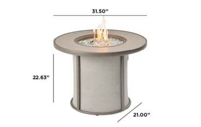 The Outdoor Greatroom Company Stonefire Round Gas Fire Pit Table