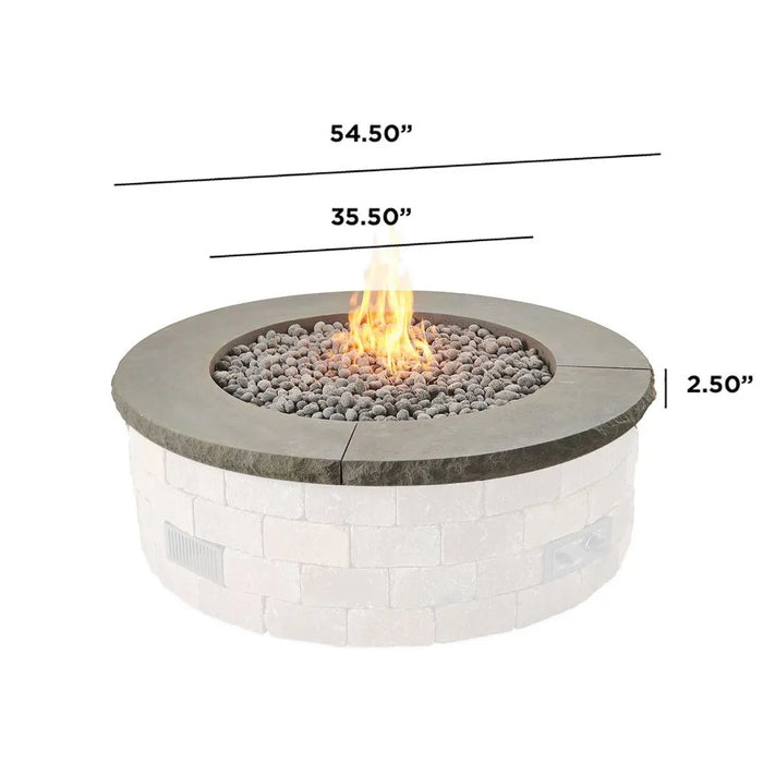 The Outdoor Greatroom Company Concrete Top for Bronson Block Round Gas Fire Pit