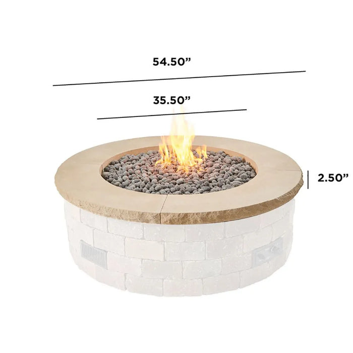 The Outdoor Greatroom Company Concrete Top for Bronson Block Round Gas Fire Pit