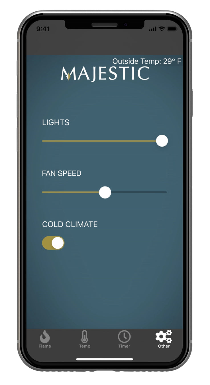 Intellifire Wi-Fi App Lighting and Blower Controls
