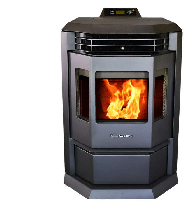 ComfortBilt HP22-Black Pellet Stove Front View