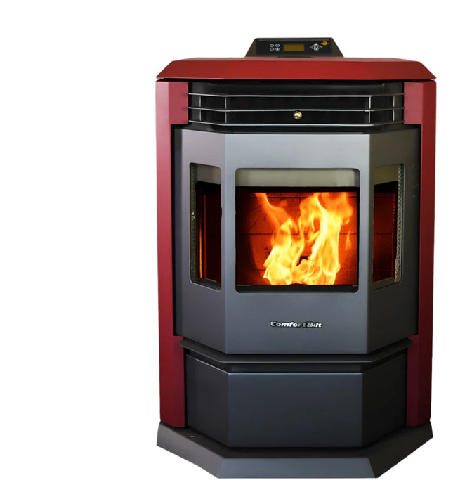 ComfortBilt HP22-Burgandy Pellet Stove Front View