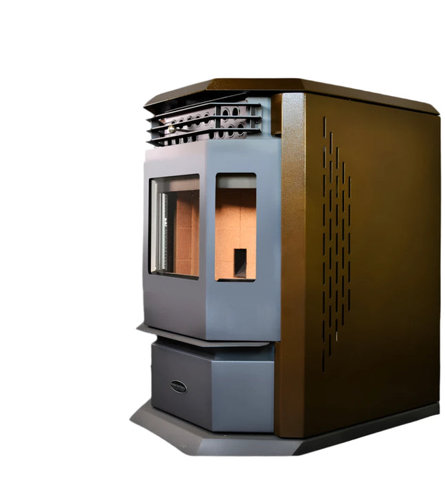 ComfortBilt HP22-Golden Brown Pellet Stove Side View