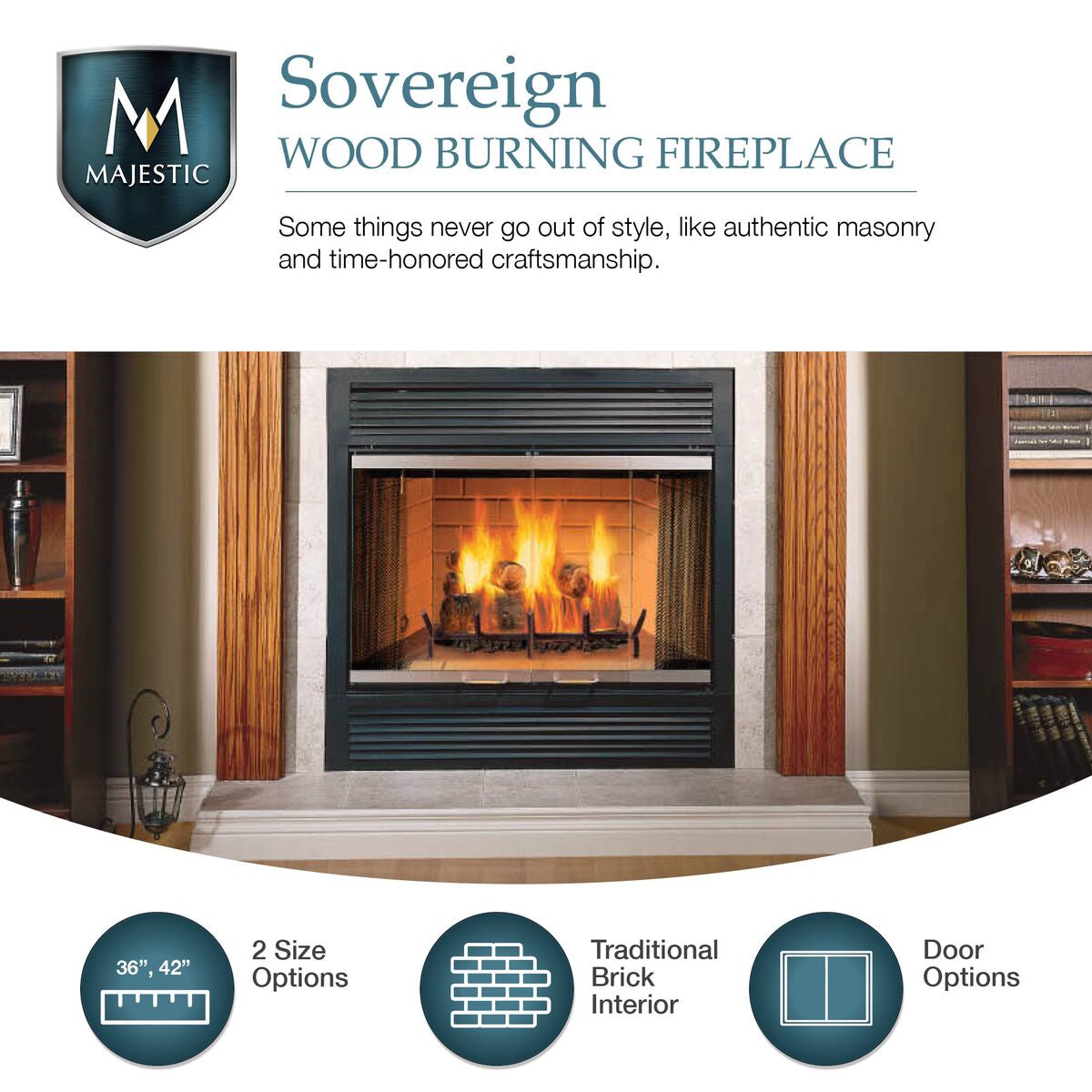 Majestic Sovereign Fireplace - Features