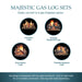 Majestic Gas Log Sets for Majestic Sovereign Fireplace