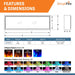 SimpliFire Forum Outdoor Electric Fireplace: 43" Dimensions