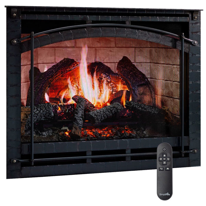SimpliFire Inception Electric Fireplace with Chateau Front