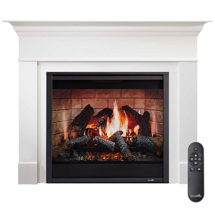 SimpliFire Wescott Mantel Kit for Inception 36" Electric Fireplace Installed