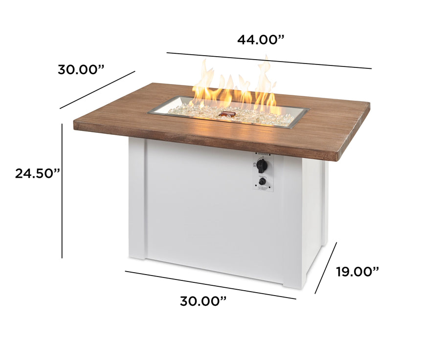 The Outdoor Greatroom Company Havenwood Rectangular Gas Fire Pit Table