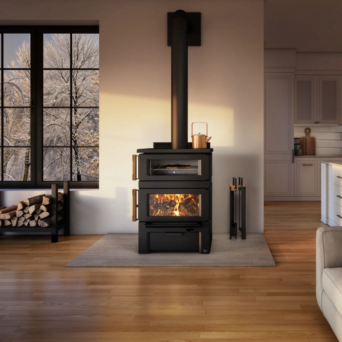 Osburn Gusto Wood Burning Cookstove with Black Molding