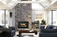 Osburn Matrix 2700 Wood Burning Fireplace Insert with Brushed Nickel Door Overlay