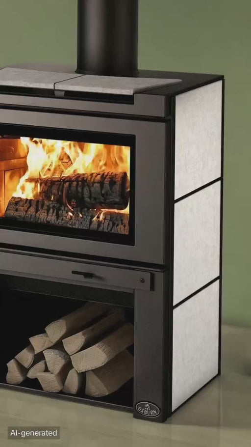 Osburn Matrix Wood Stove with Fire