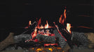 Background: Black Stacked Brick with Birch Logs.

Audio: Mature Fire.