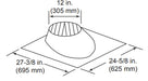 HHT SL300 Roof Flashing, 0/12 - 6/12 Pitch