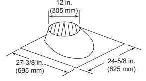 HHT SL300 Roof Flashing, 0/12 - 6/12 Pitch