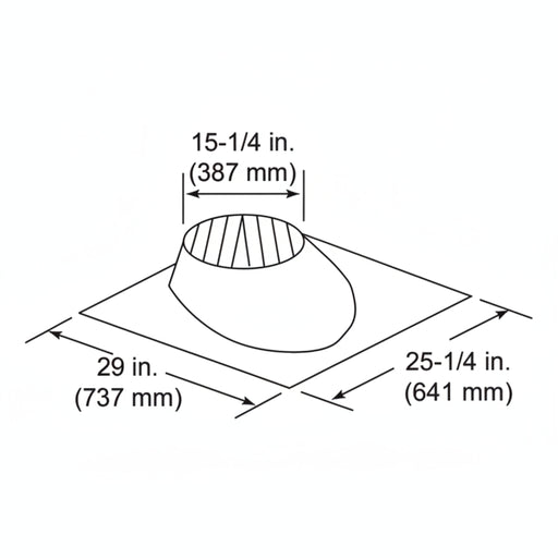 HHT Roof Flashing, 0 - 6/12 Pitch for SL1100 and SL400 Series Pipe