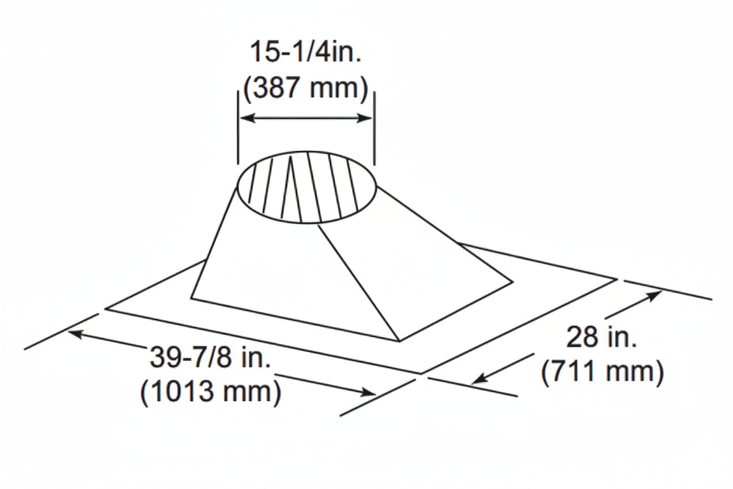 HHT Roof Flashing, 7/12 - 12/12 Pitch for SL1100 and SL400 Series Pipe 