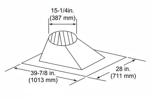HHT Roof Flashing, 7/12 - 12/12 Pitch for SL1100 and SL400 Series Pipe 