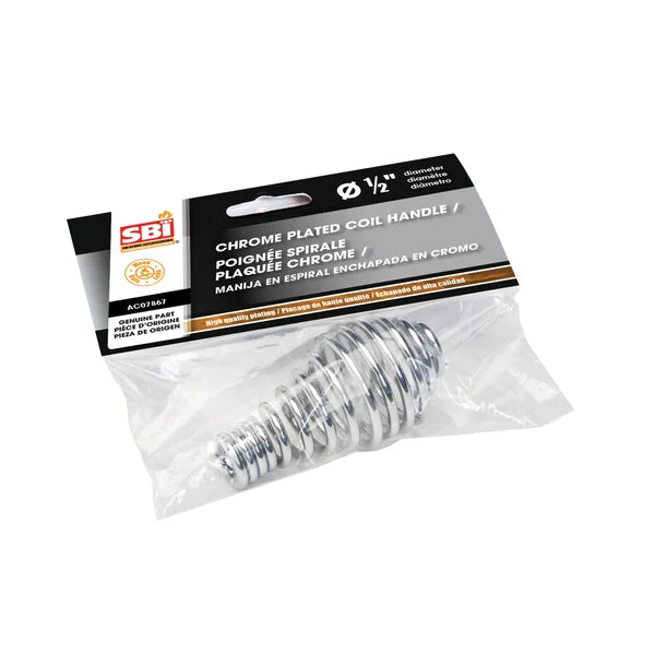 SBI 1/2" Chrome Coil Handle - SBI Part AC07867