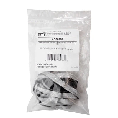 SBI 1/8" X 3/8" X 6' Self-adhesive Black Gasket - SBI Part AC06810
