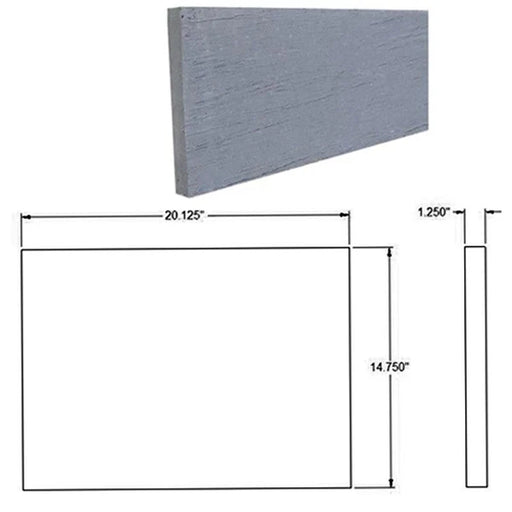 SBI 14 3/4'' X 20 1/8'' X 1 1/4'' Vermiculite Baffle - SBI Part 21216
