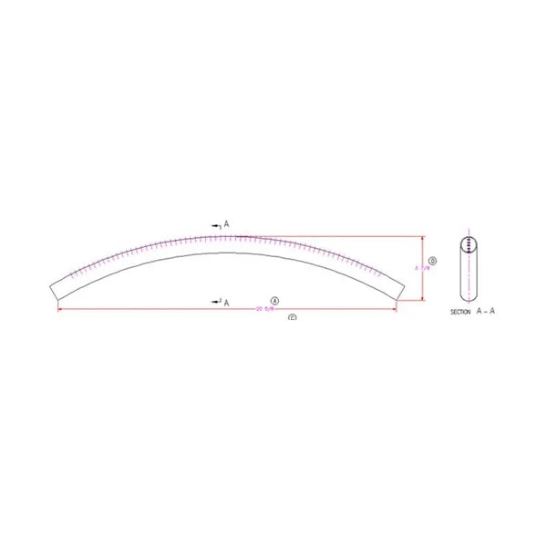 SBI 2200 Old Front Arched Sec. Air Tube (2s1014) - SBI Part PL35174