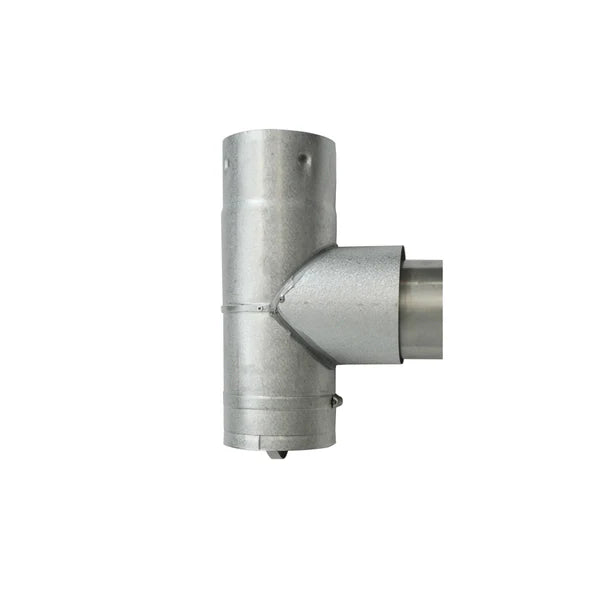 SBI 4" To 3" Pellet Stove Tee And Cap Adapter (unpainted) - SBI Part VOP0114