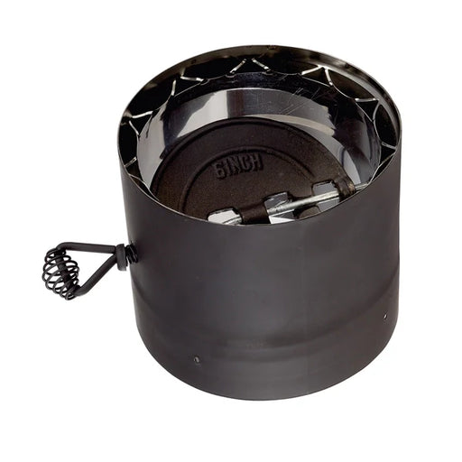 SBI 6" Vortex Double Wall Stove Pipe Section With Damper - SBI Part VOD0190