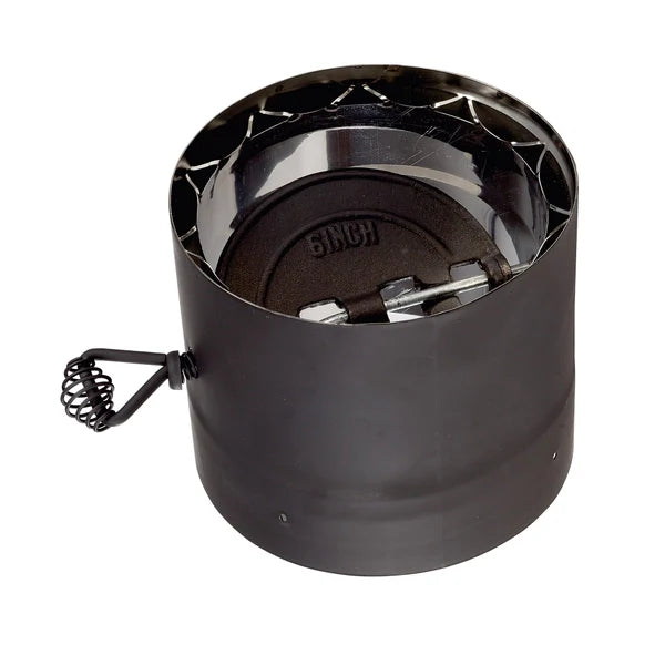 SBI 6" Vortex Double Wall Stove Pipe Section With Damper - SBI Part VOD0190