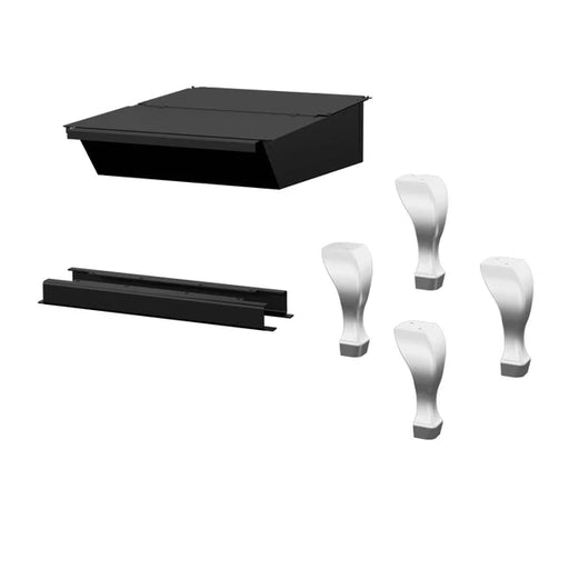 SBI Brushed Nickel Cast Iron Legs With Ash Drawer - SBI Part AC01384