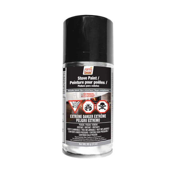 SBI Metallic Black Stove Paint - 85 G (3oz) Aerosol - SBI Part AC05963