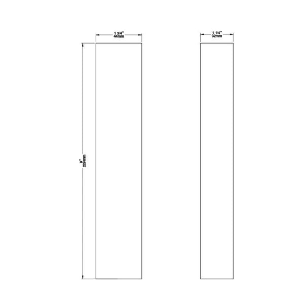 SBI Refractory Brick 1 3/4" X 9'' - SBI Part PL36097